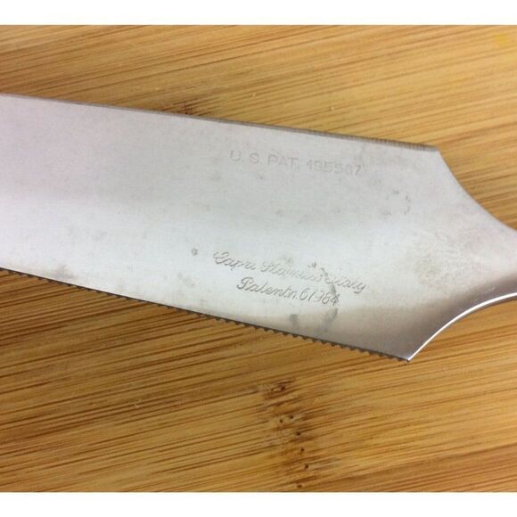 Capri Italy Carving Set Stainless Steel Knife Serving Fork Vtg Mid Century - Picture 3 of 6